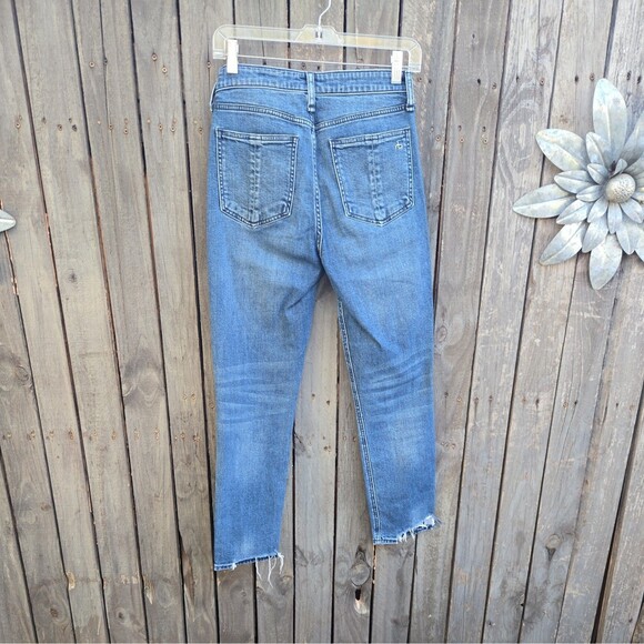 Rag & Bone High Rise Ankle Skinny Jeans Levee Wash Size 25 - Picture 5 of 7
